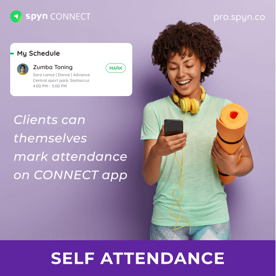 Self attendance by client on spynPRO