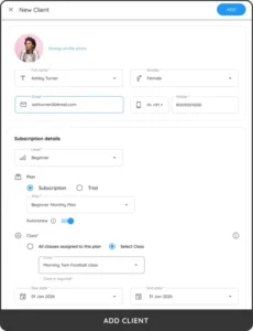 Add client form-Leaner