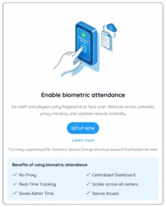 Biometric attendance